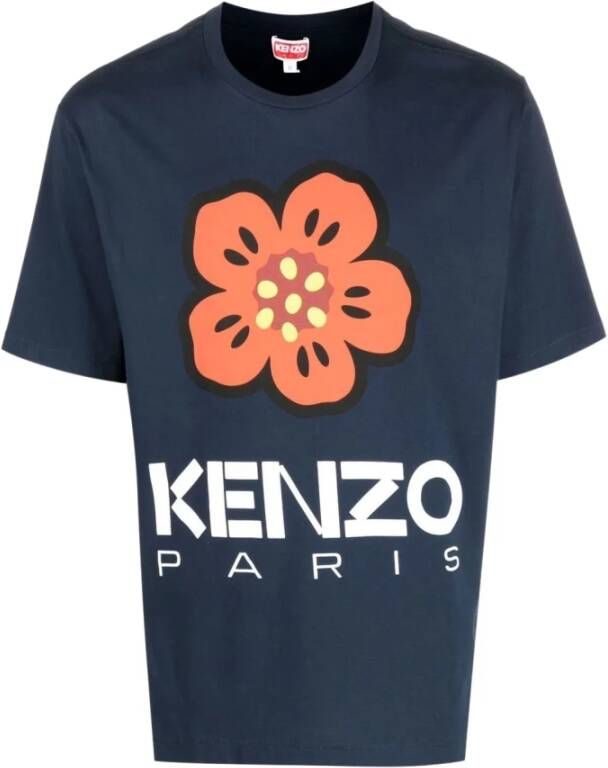 Kenzo T-Shirts Blauw Heren