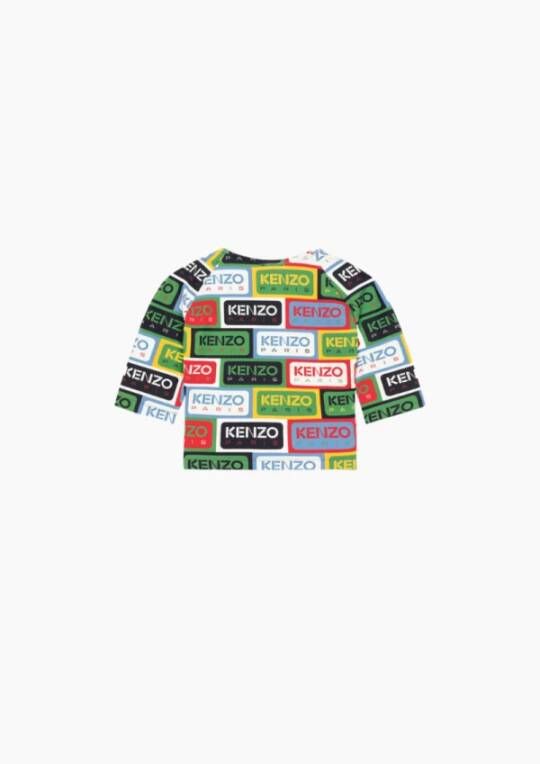 Kenzo Cropped Logo Print Top Meerkleurig Dames