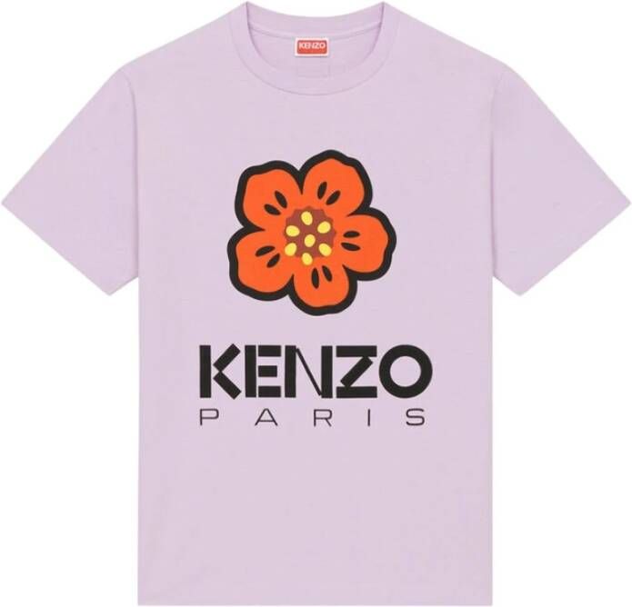 Kenzo Japanse Bloemenprint T-shirt Purple Dames