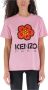 Kenzo Roze Katoenen T-shirt met Contrasterende Kleur Roze Dames - Thumbnail 5