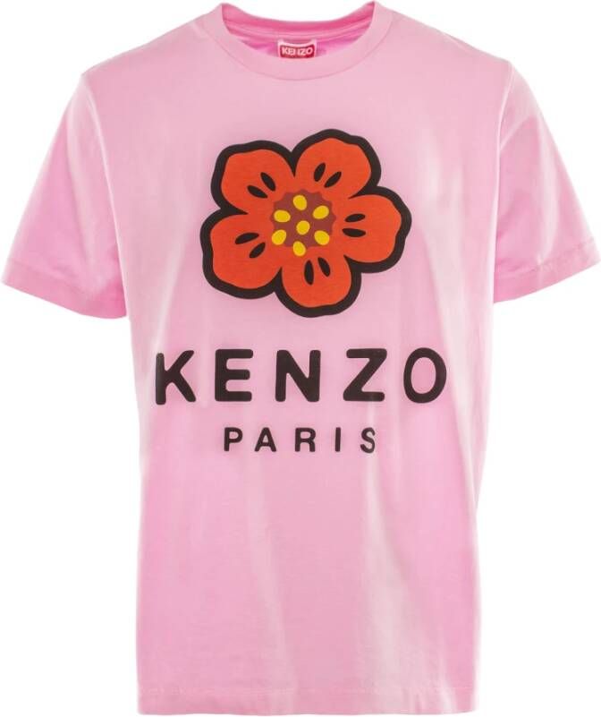 Kenzo Boke Flower Loose T-shirt in Roze Pink Dames