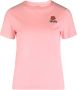 Kenzo Roze Logo-geborduurd T-shirt voor modebewuste vrouwen Roze Dames - Thumbnail 2