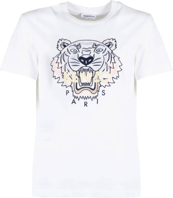 Kenzo Multicolor Tiger Loose T-Shirt White Dames