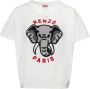 Kenzo Olifant Print Katoenen T-Shirt voor Dames Wit Dames - Thumbnail 1