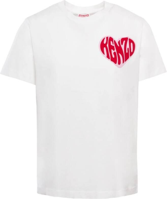 Kenzo Dames Katoenen T-Shirt Modieus en Comfortabel White Dames