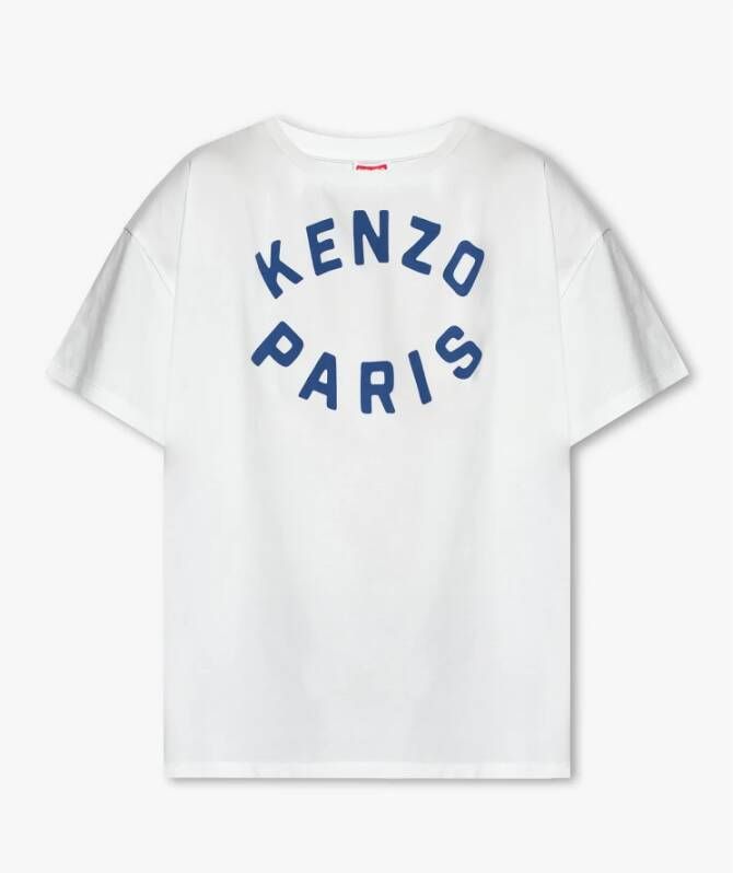 Kenzo Vintage Casual Streetwear T-Shirt met Boke Flower Print White Dames