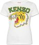Kenzo Katoenen T-shirt met Grafische Print en Tijgerhoofd Motief White Dames - Thumbnail 1