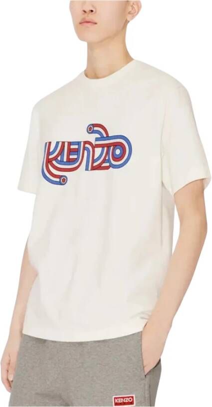 Kenzo Witte T-shirts en Polos met ronde hals en -print White Heren