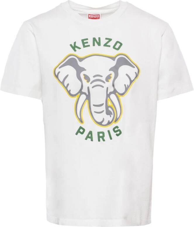 Kenzo Witte Varsity Jungle Geborduurde T-shirt White