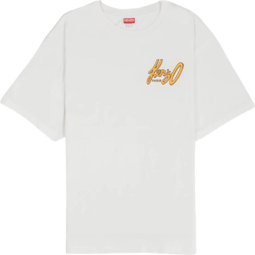 Kenzo Korte Mouw Logo T-Shirt White Heren