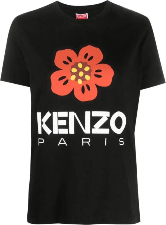 Kenzo Boke Flower Katoenen T-shirt Zwart Dames