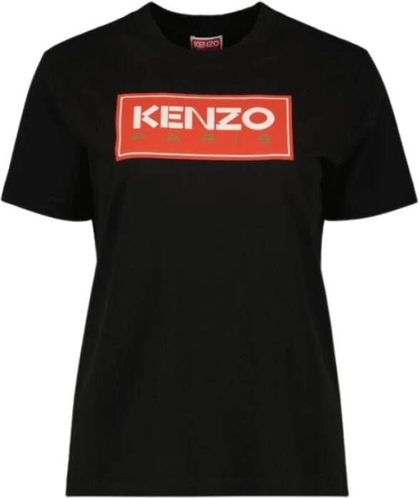 Kenzo Zwart T-shirt met logo-print Black Dames