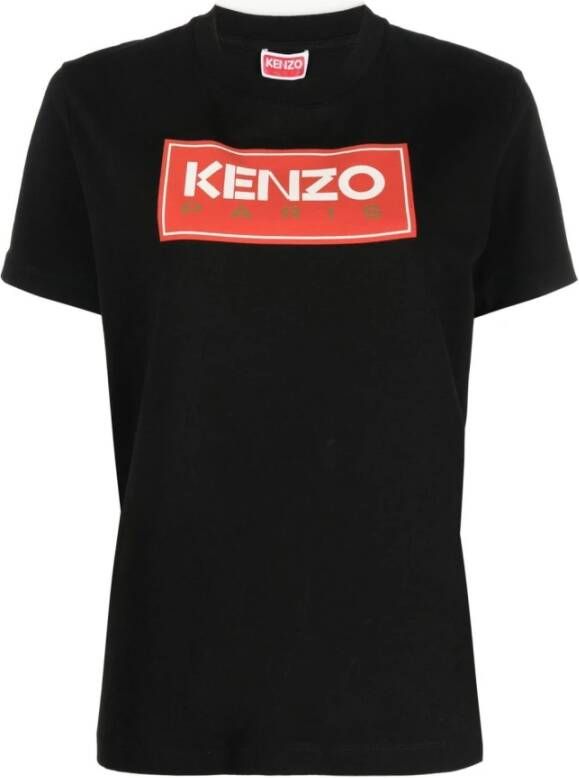 Kenzo Zwart T-shirt met logo-print Black Dames