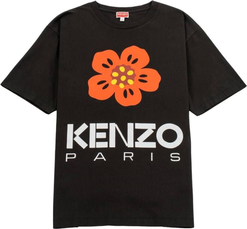 Kenzo Bloemenprint T-shirt Black Heren