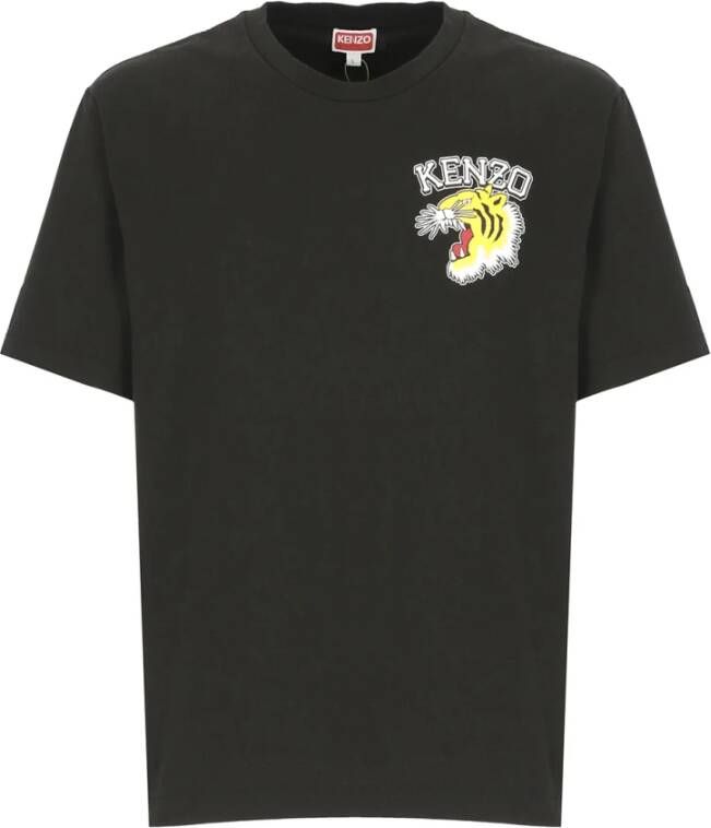 Kenzo Zwart Tiger Varsity Print T-shirt Black Heren