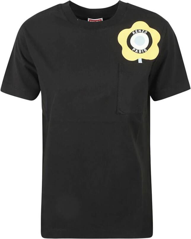 Kenzo Zwarte T-shirts en Polos met Target Crest Black Dames