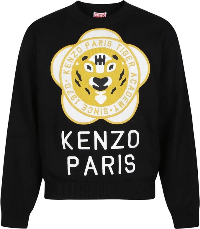 Kenzo Tiger Academy Sweater Zwart Heren