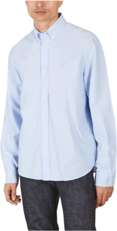 Kenzo Tiger Crest Button Down Shirt Blauw Heren