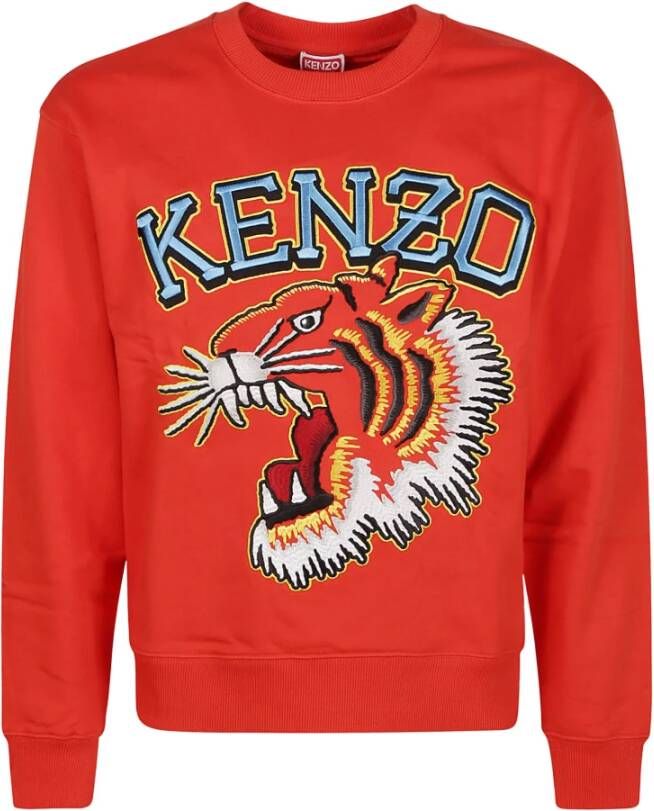 Kenzo Tiger Varsity Classic Sweatshirt Rood Heren