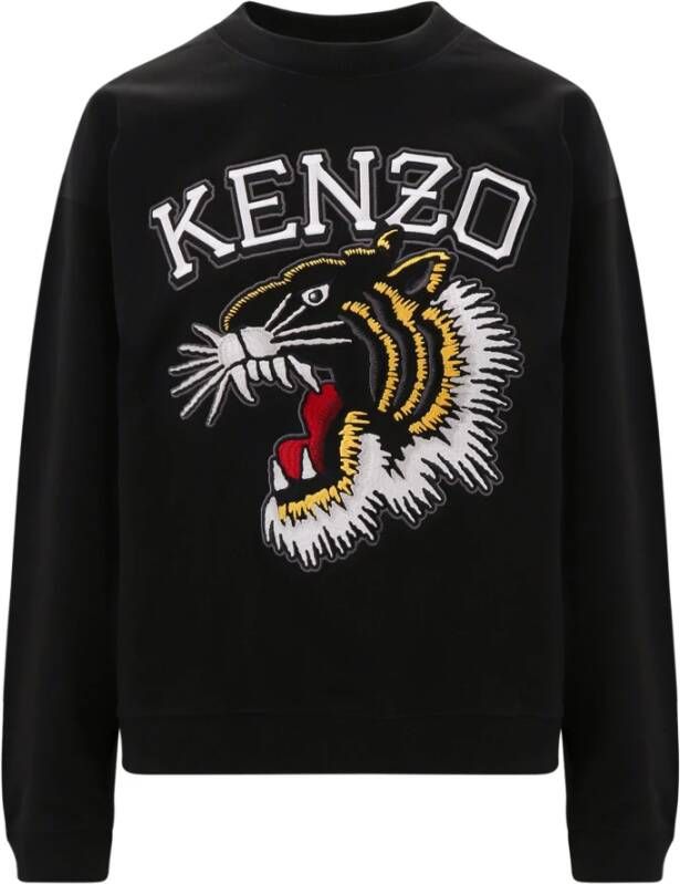 Kenzo Tiger Varsity Katoenen Sweatshirt Zwart Dames