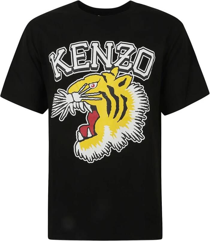 Kenzo Tiger Varsity Oversize T-Shirt voor Heren Zwart Heren