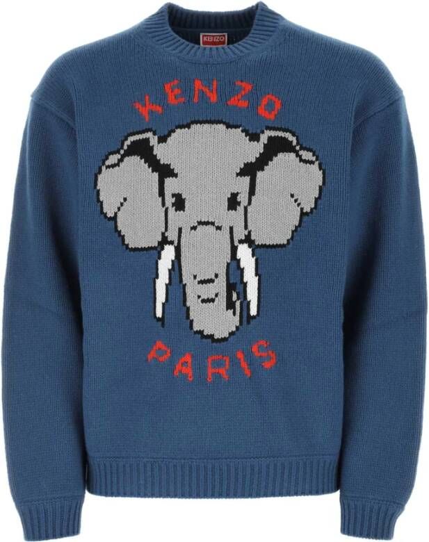 Kenzo Truien met Ronde Hals voor Heren Blauw Heren