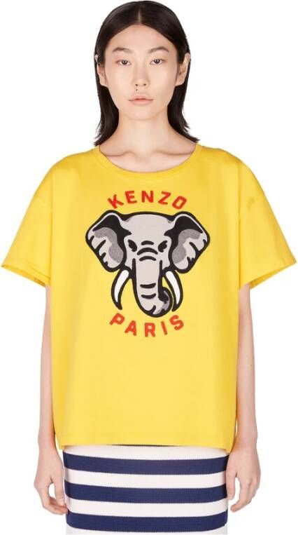 Kenzo Urban Heritage Geborduurd T-shirt Geel Dames