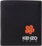 Kenzo Zwarte Bloemen Logo-Print Bi-Fold Portemonnee Black Heren - Thumbnail 1