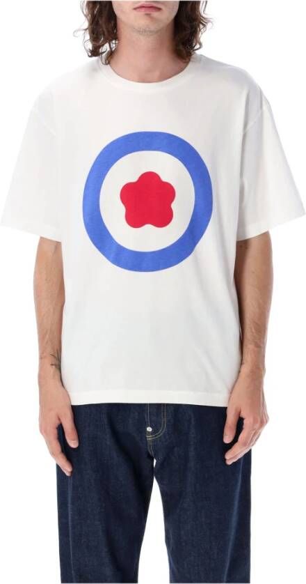 Kenzo Wit Oversize T-Shirt met Logo Wit Heren