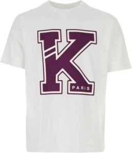 Kenzo Wit T-shirt van katoenvarsity Wit Heren