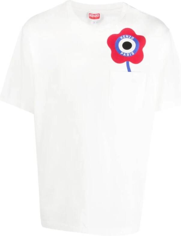 Kenzo Witte Bloemen T-Shirt voor Target Boke White Heren