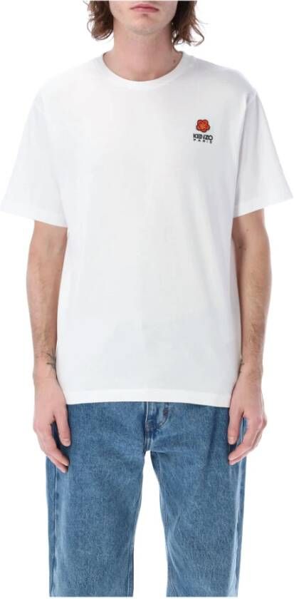 Kenzo Witte Boke Bloemenkroon T-Shirt voor Heren White Heren