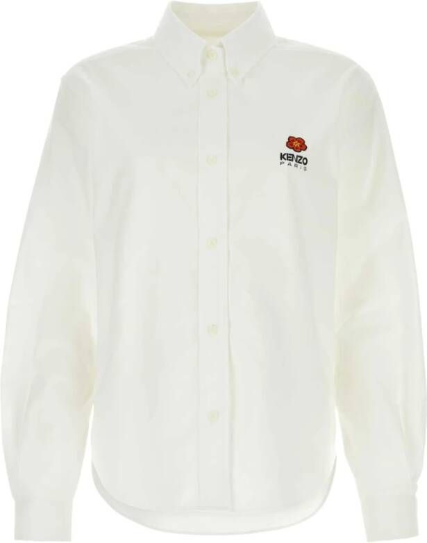 Kenzo Witte Poplin Overhemd White Dames