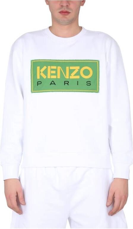Kenzo Witte stretch katoenen sweatshirt Wit Heren