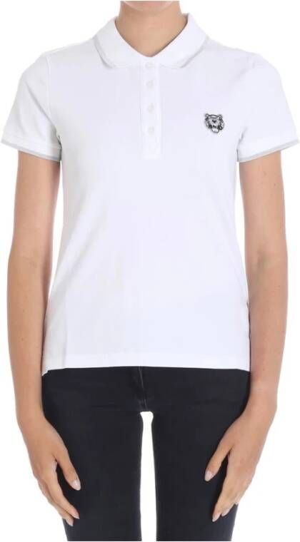 Kenzo Witte Tijger Polo Shirt Wit Dames