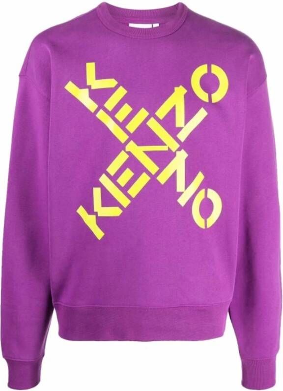 Kenzo X Logo Sweartshirt Purple Heren