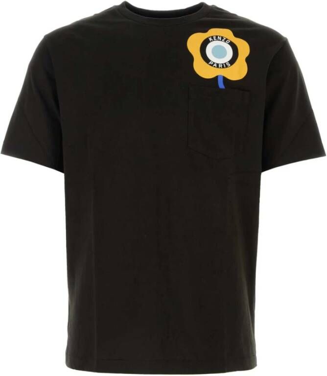 Kenzo Zwart Katoenen Target T-Shirt Zwart Heren