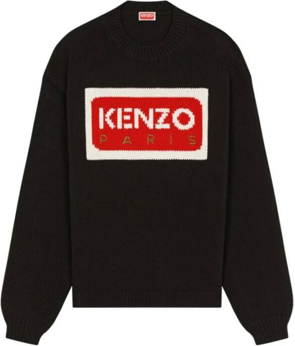 Kenzo Zwarte Sweaters met Origineel Grafisch Ontwerp Black Heren