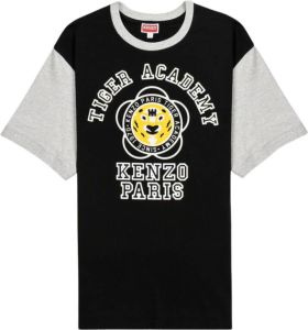 Kenzo Zwart T-shirt met geborduurde print Zwart Heren