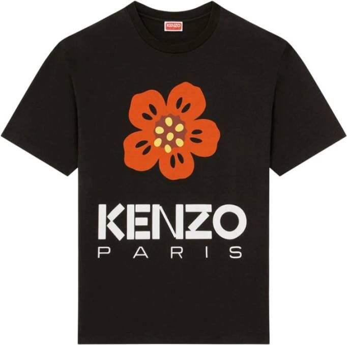 Kenzo Zwarte bedrukte T-shirts en Polos Black Heren