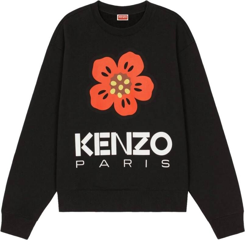 Kenzo Zwarte Boke Bloemen Sweatshirt Zwart Heren