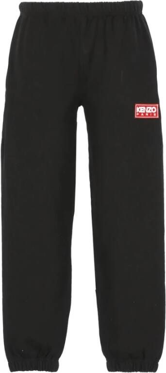 Kenzo Zwarte Katoenen Broek met Elastische Taille Zwart Heren