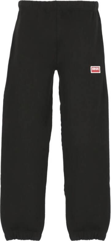 Kenzo Zwarte katoenen broek met elastische taille Zwart Heren