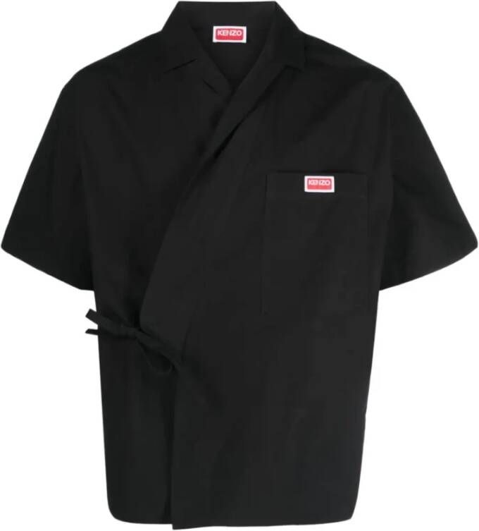Kenzo Zwarte Kimono Shirt Zwart Heren