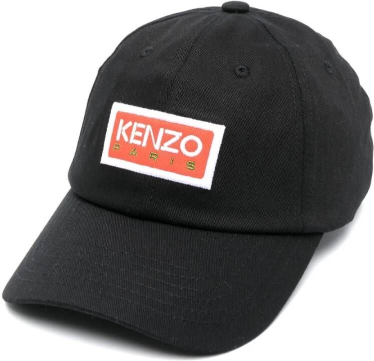 Kenzo Zwarte Logo Geborduurde Pet Zwart Heren