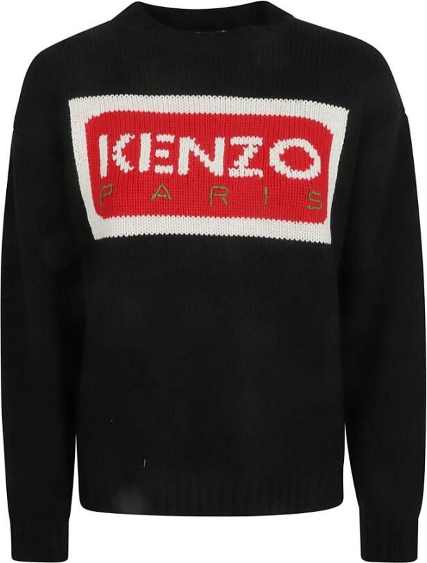 Kenzo Zwarte Logo Jumper Sweaters Zwart Dames