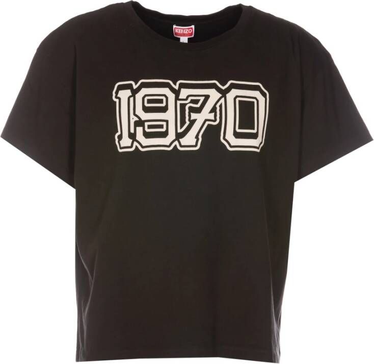 Kenzo Zwarte T-Shirt met Logo Print voor Heren Zwart Heren
