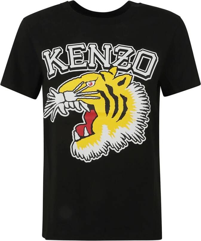 Kenzo Zwarte Tiger Varsity Classic T-shirts en Polos Zwart Dames