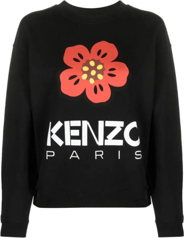 Kenzo Zwarte Sweaters met Boke Placed Regular Sweatshirt Black Dames