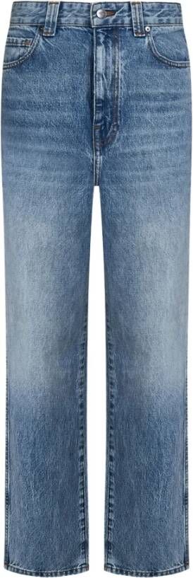 Khaite Blauwe Straight Jeans voor vrouwen Blauw Dames